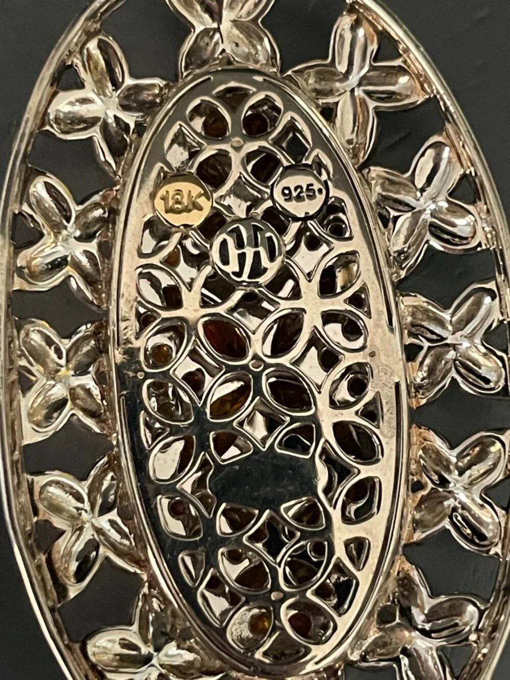 JOHN HARDY X LARGE PENDANT CITRINE 18K SBATU KAWUNG